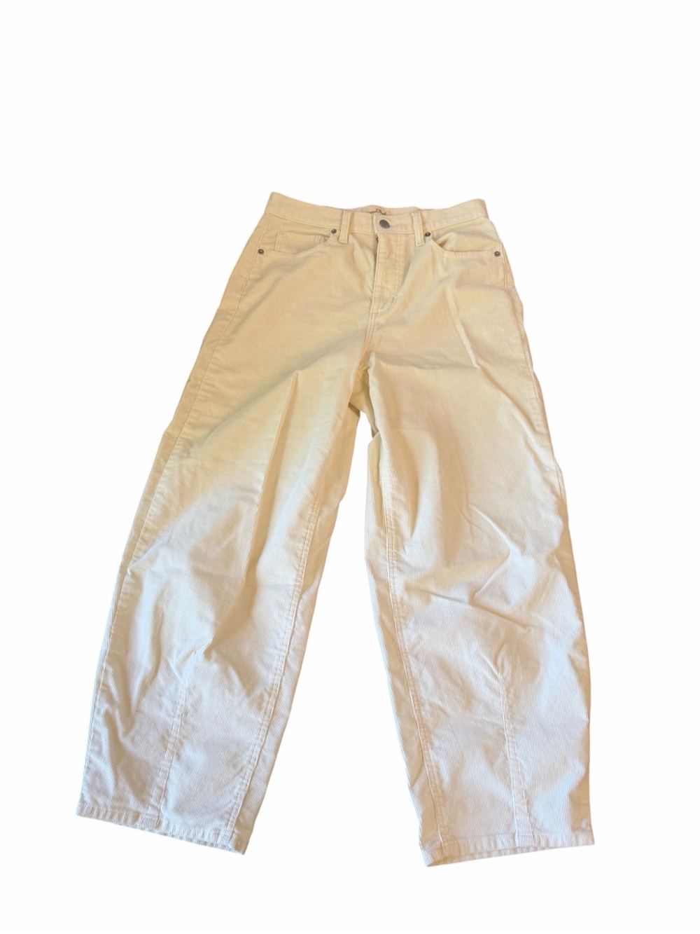 Universal Thread Cream Corduroy High Rise Easy Barrel Jeans